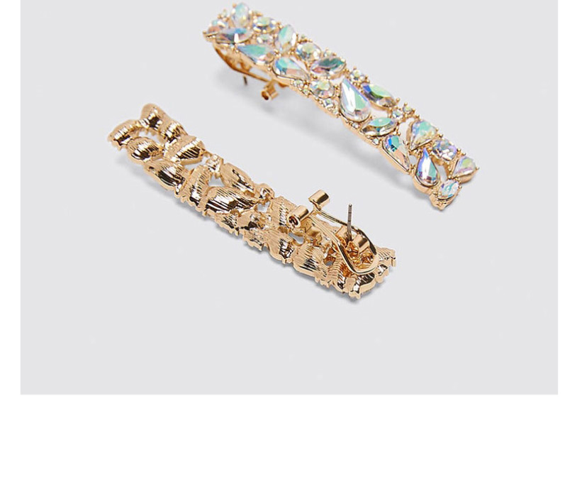 Fashion Color Diamond Cutout Earrings,Stud Earrings