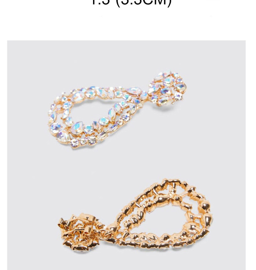 Fashion Color Drop-shaped Diamond Alloy Pearl Earrings,Drop Earrings