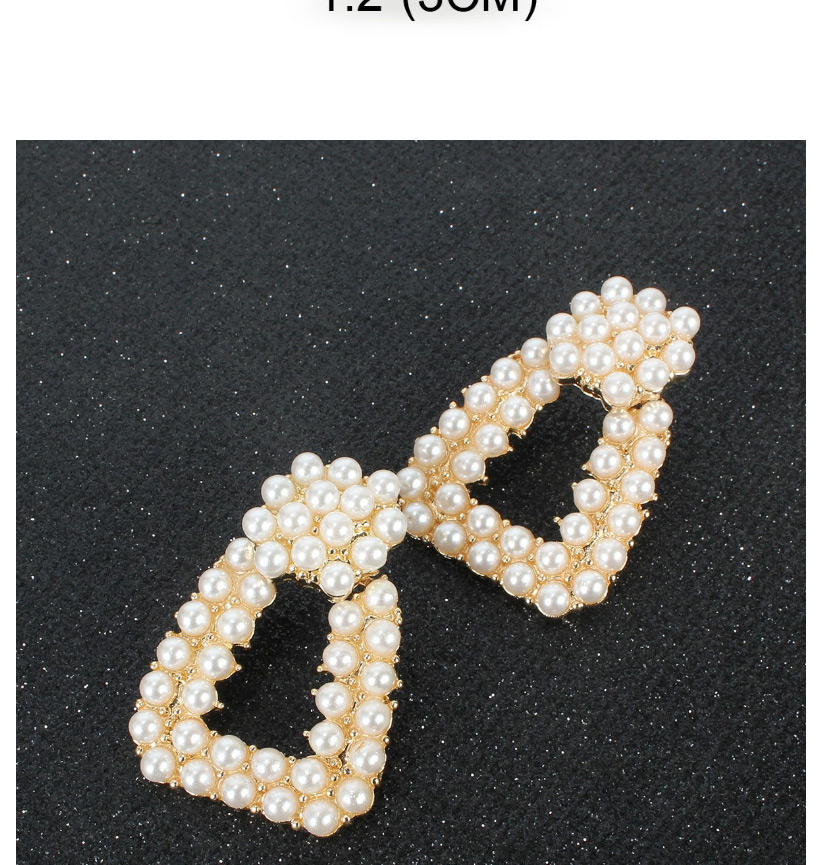 Fashion White K Alloy Earrings With Pearl Geometry,Drop Earrings