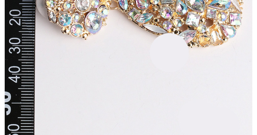 Fashion Golden Geometric Water Drop Diamond Round Earrings,Drop Earrings