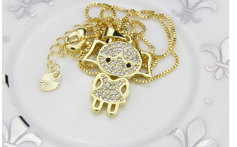 Fashion Gold-plated Girl Necklace With Diamonds,Pendants
