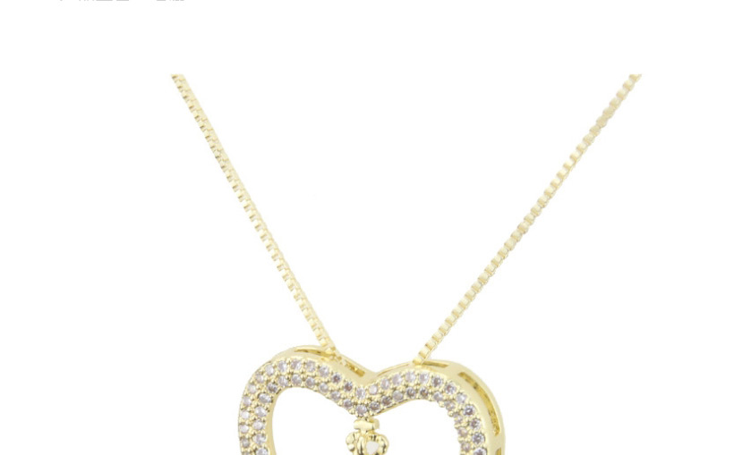 Fashion Gold-plated Diamond Love Heart Pendant Necklace,Pendants