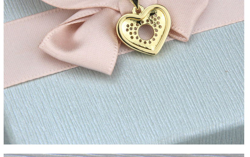 Fashion Gold-plated Heart-shaped Necklace With Diamonds,Pendants