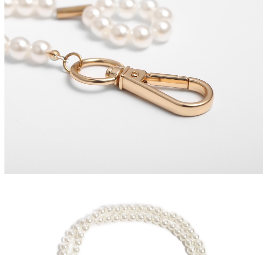 Fashion Golden Handmade Beaded Geometric Pearl Single Layer Necklace,Pendants