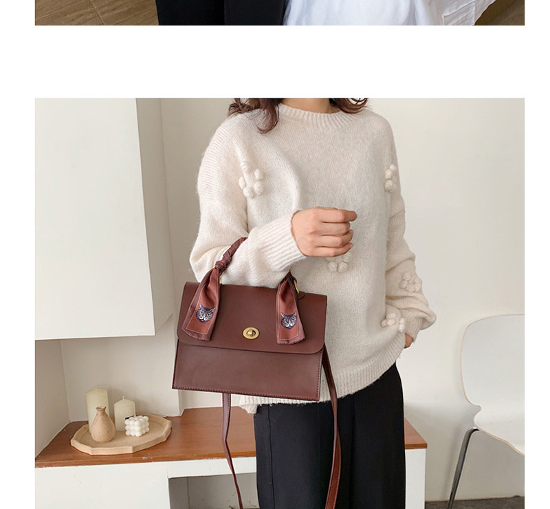Fashion Black Soft Leather Scarf Wrap Lock Shoulder Crossbody Bag,Handbags