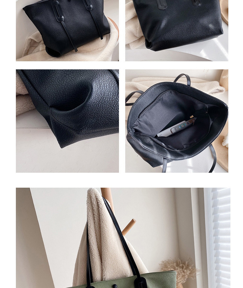Fashion Black Stitched Contrast Crossbody Shoulder Bag,Messenger bags