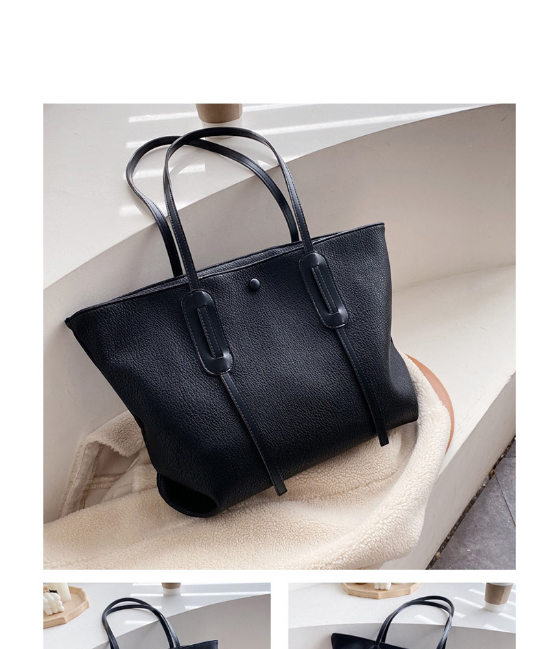 Fashion Black Stitched Contrast Crossbody Shoulder Bag,Messenger bags
