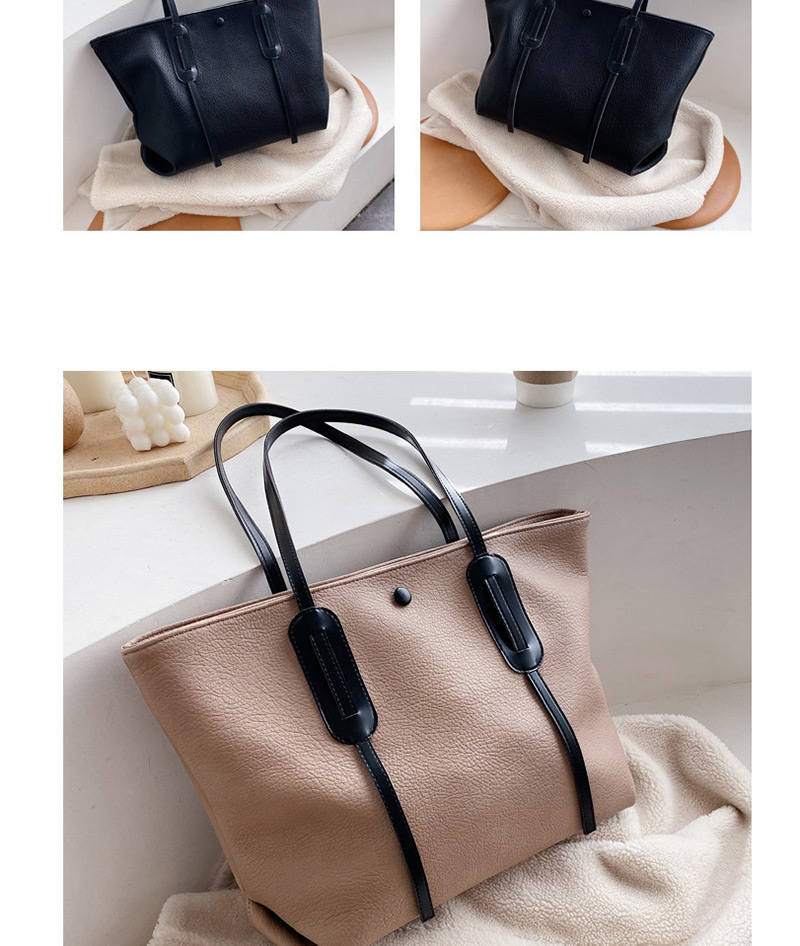 Fashion Khaki Stitched Contrast Crossbody Shoulder Bag,Messenger bags