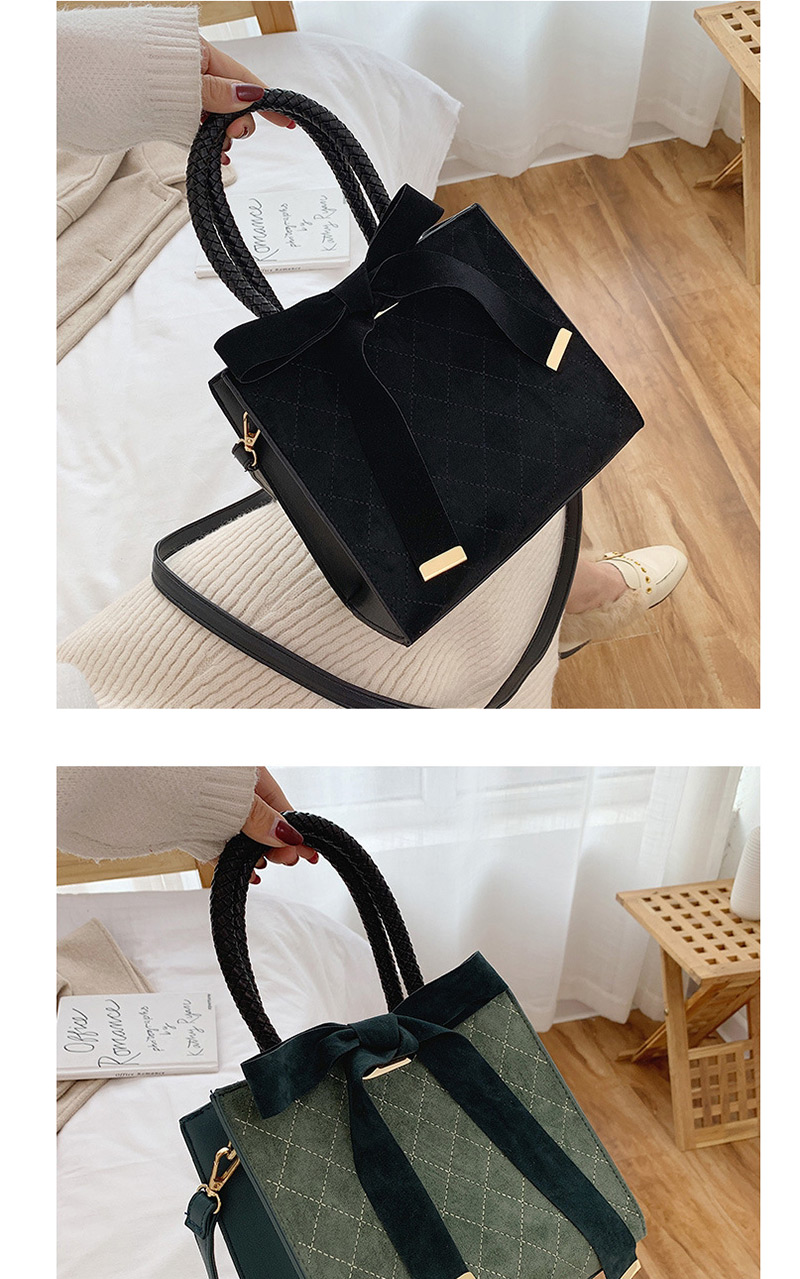 Fashion Green Bow Rhombus Stitch Shoulder Bag,Handbags