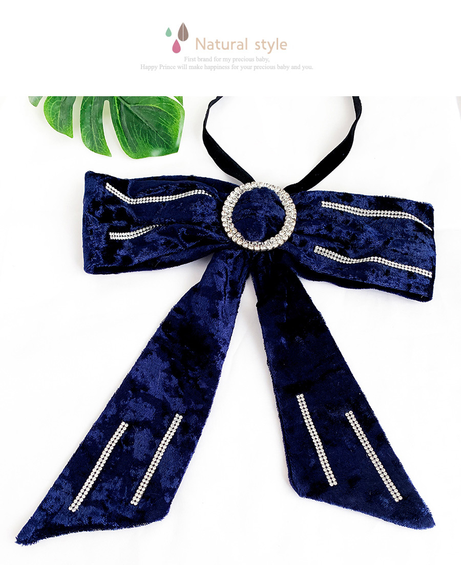 Fashion Coffee Color Alloy Flannel Hot Rhinestone Brooch Bow Tie,Korean Brooches