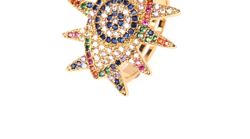 Fashion Color Open Eye Ring With Diamonds,Rings