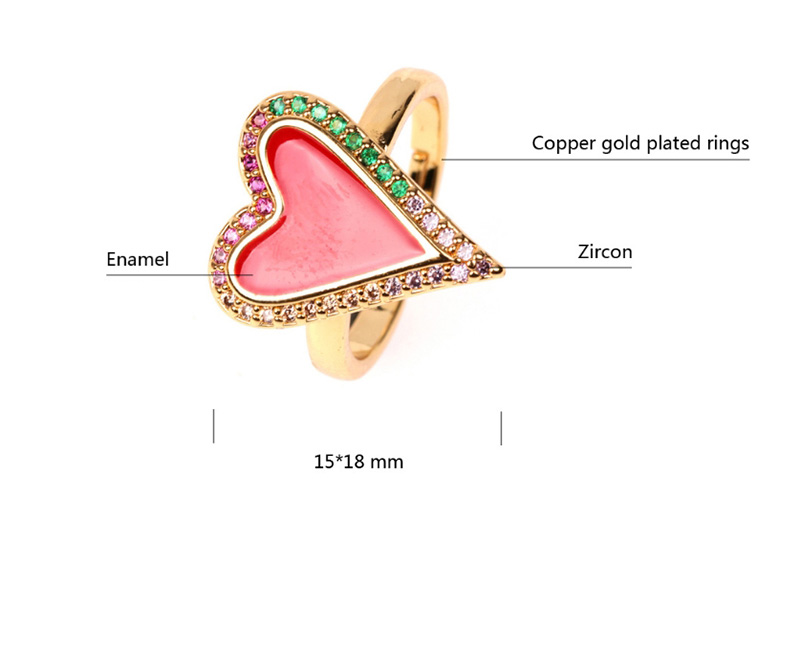 Fashion White Love Drip Diamond Ring,Rings