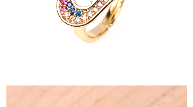 Fashion Color Love Diamond Open Oil Ring,Rings