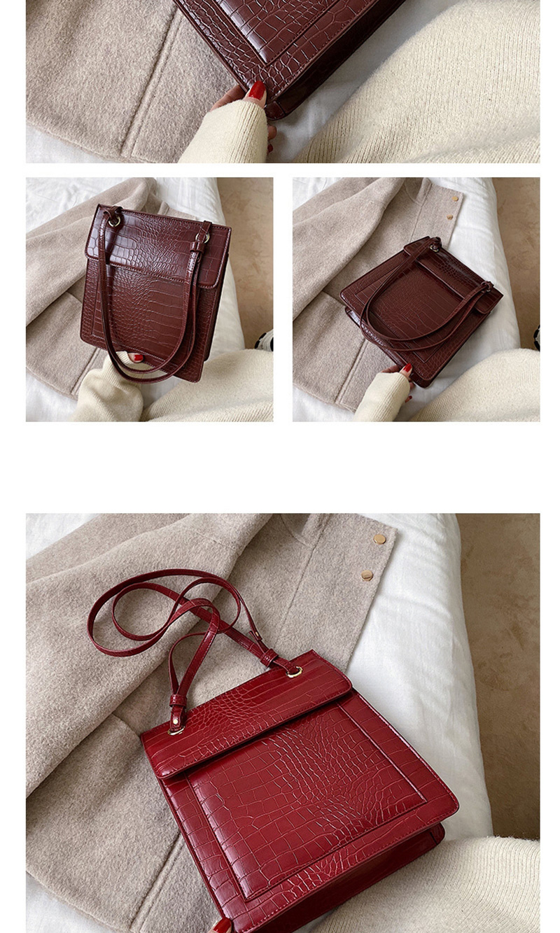Fashion Brown Mangled Stitching Shoulder Bag,Messenger bags