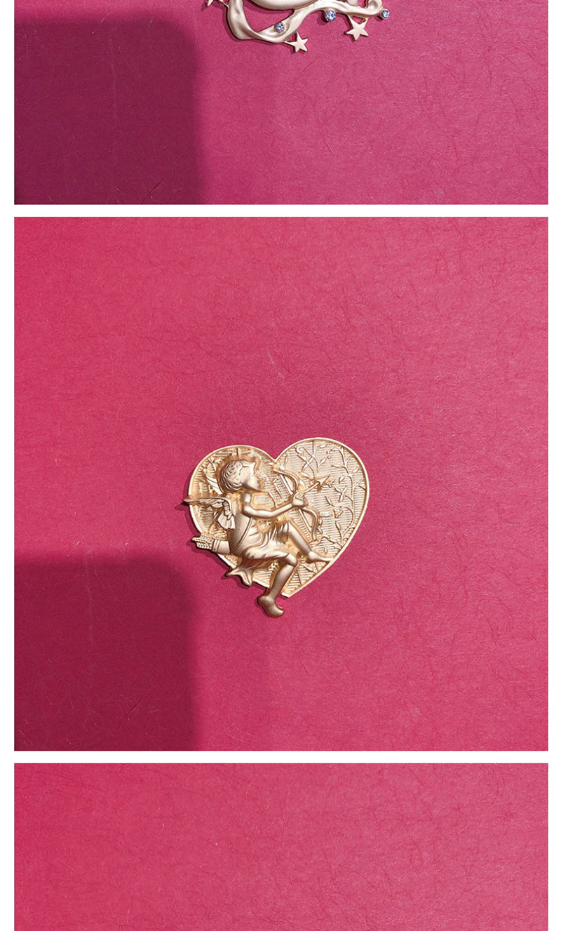 Fashion Golden Embossed Love Cupid Brooch,Korean Brooches