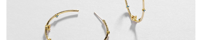 Fashion Golden Copper Wire C Stud Earrings,Hoop Earrings