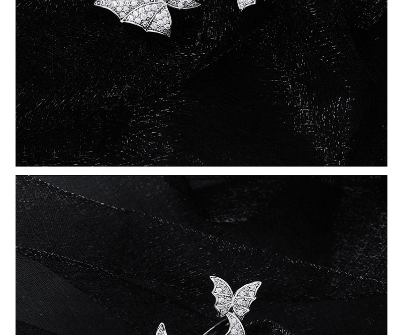 Fashion Silver Diamond-sized Butterfly Split Ring,Fashion Rings