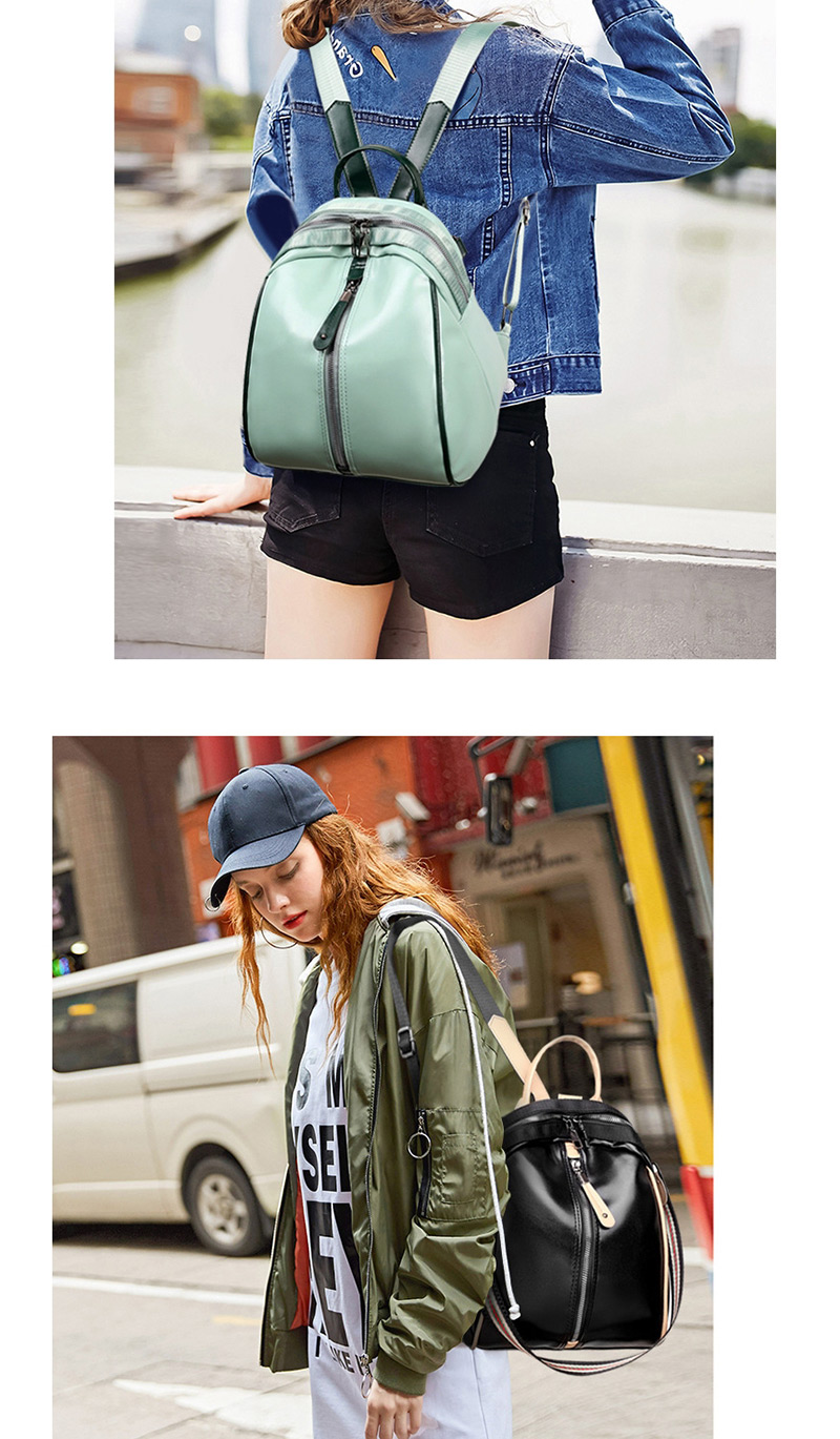 Fashion Green Oxford Cloth Stitching Backpack,Backpack