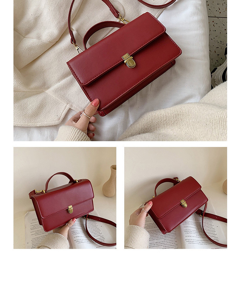 Fashion Red Wine Flap Buckle Shoulder Crossbody Bag,Handbags