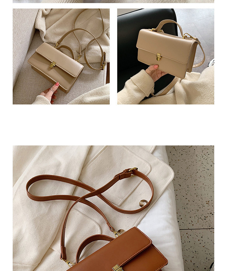 Fashion Brown Flap Buckle Shoulder Crossbody Bag,Handbags