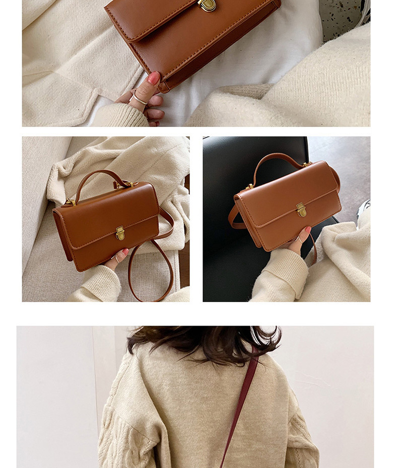 Fashion Brown Flap Buckle Shoulder Crossbody Bag,Handbags