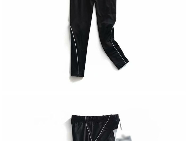 Fashion Black Reflective Striped Leggings,Pants