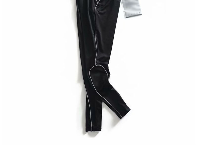 Fashion Black Reflective Striped Leggings,Pants
