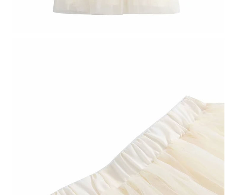 Fashion Off-white Pleated Skirt,Skirts