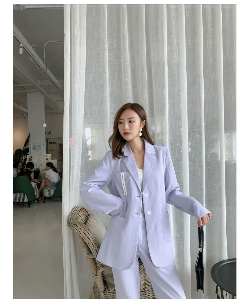 Fashion Purple Small Suit With Contrasting Sleeves,Coat-Jacket