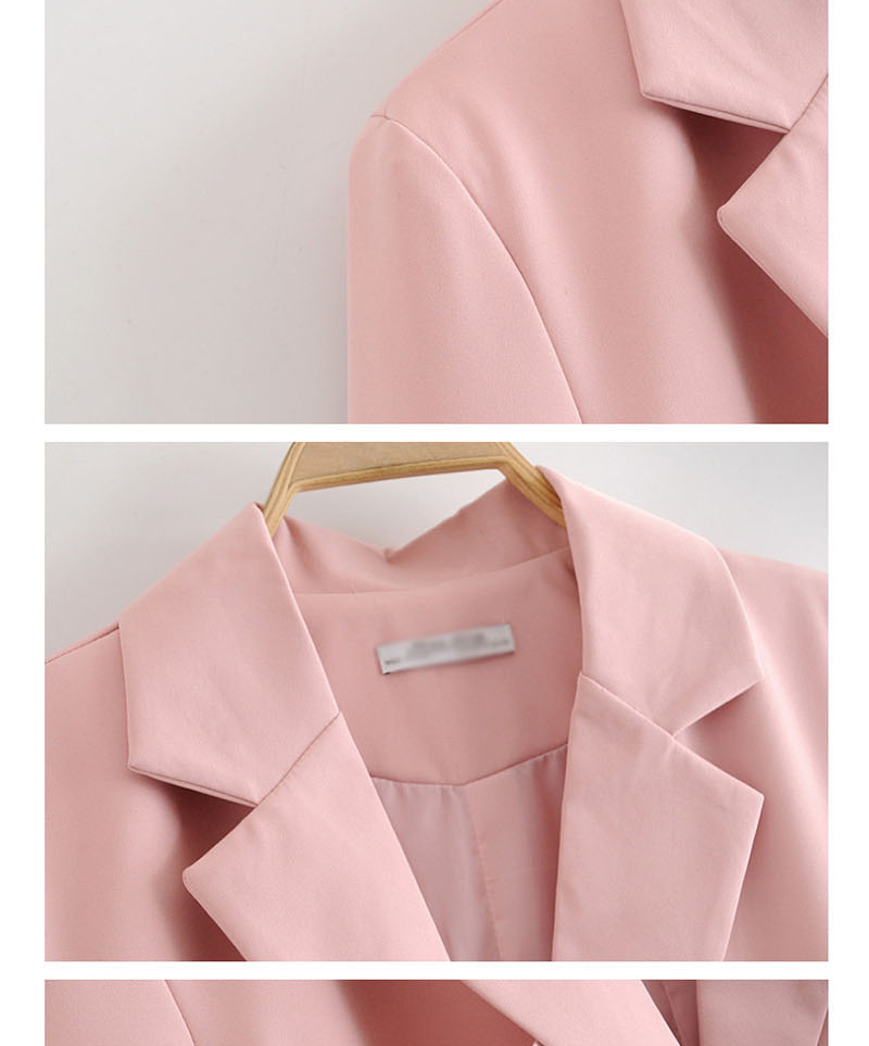 Fashion Pink Small Suit With Contrasting Sleeves,Coat-Jacket