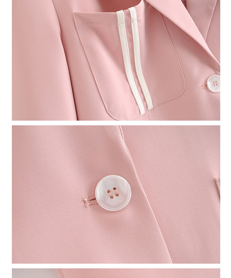 Fashion Pink Small Suit With Contrasting Sleeves,Coat-Jacket