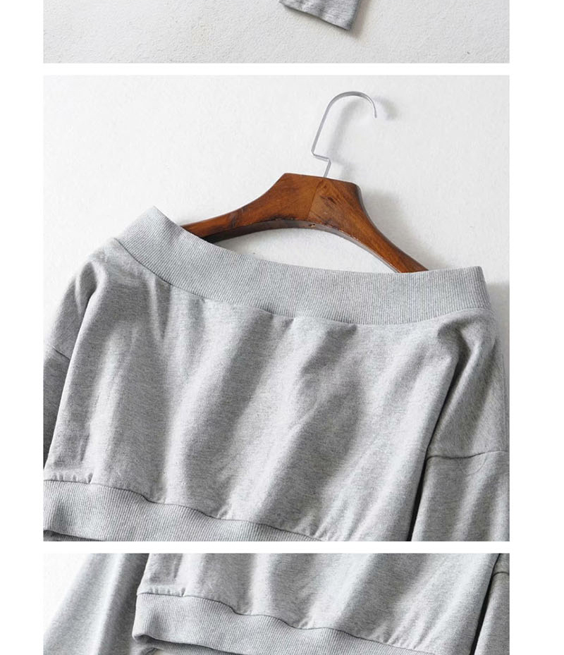 Fashion Gray Cropped Sweater,Hair Crown