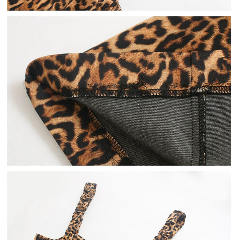 Fashion Leopard Print Animal Print Camisole Dress,Mini & Short Dresses