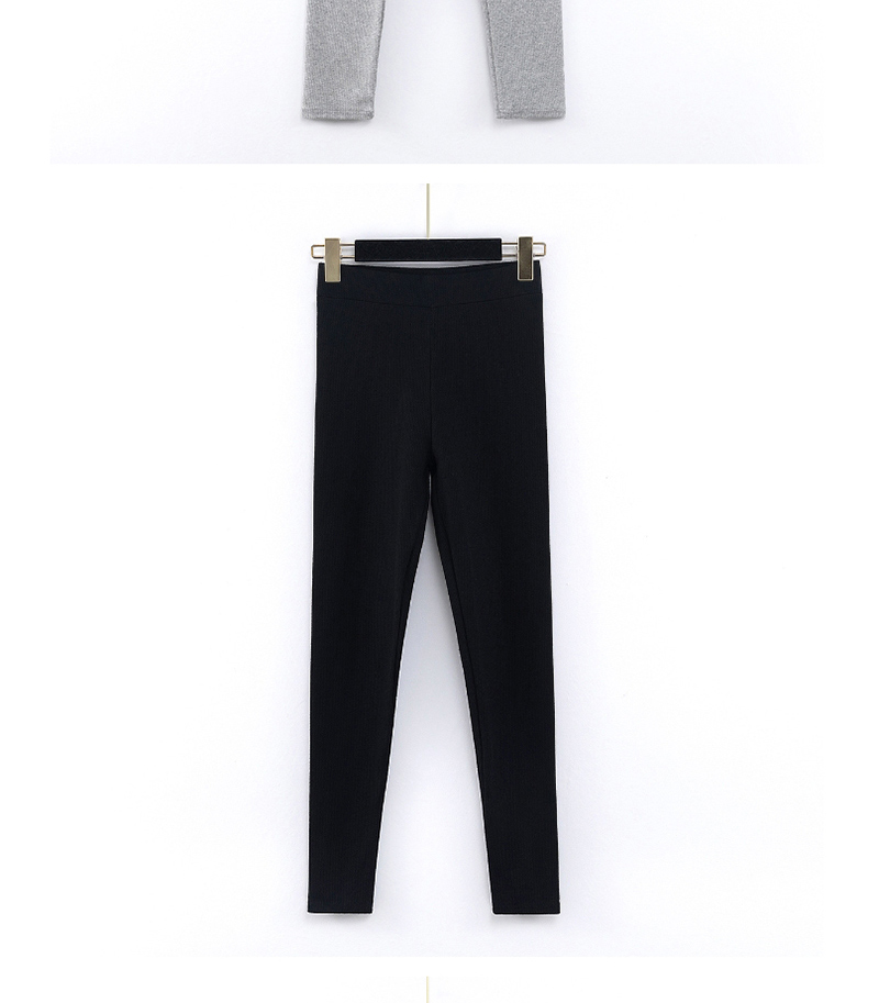 Fashion Black Knitted Straight-leg Pants,Pants