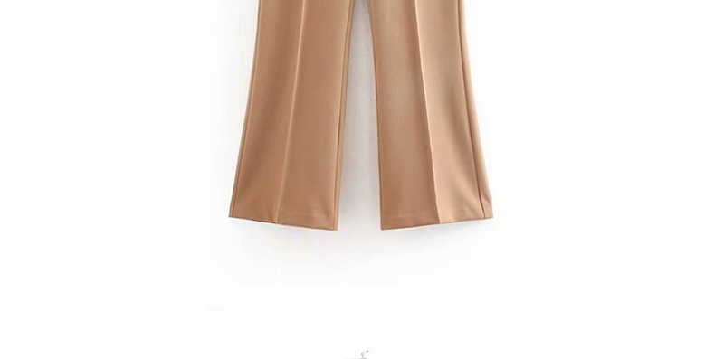 Fashion Khaki Pleated Flared Pants,Pants
