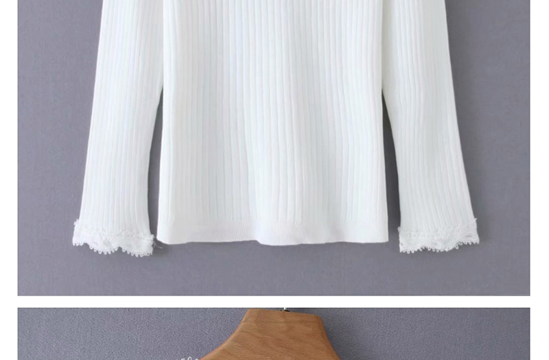 Fashion White Lace Sweater Knit Cardigan,Sweater