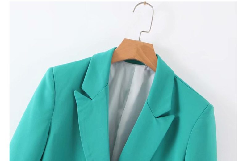 Fashion Green Double Pocket Suit,Coat-Jacket