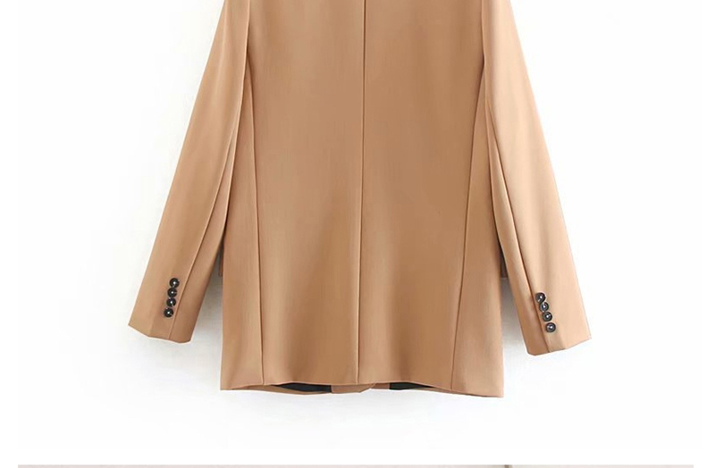 Fashion Camel Flap Pocket Suit,Coat-Jacket