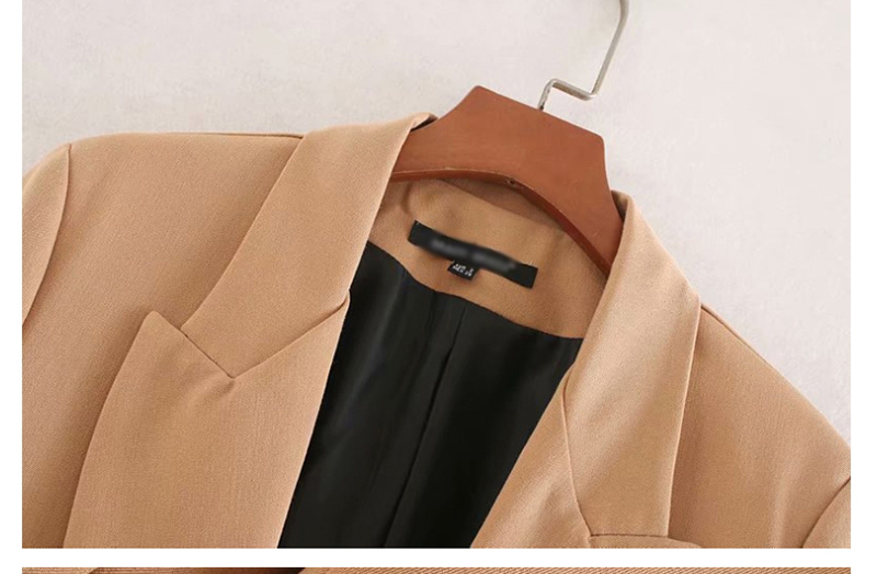 Fashion Camel Flap Pocket Suit,Coat-Jacket