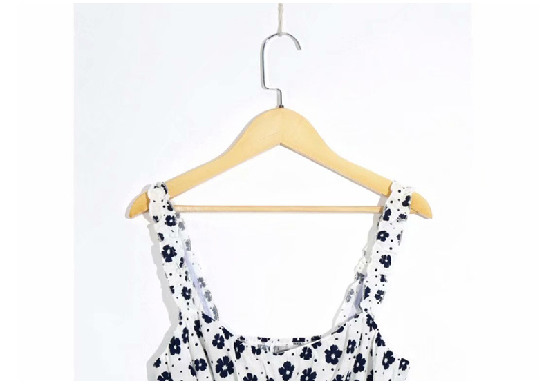 Fashion White Flower Print Camisole,Tank Tops & Camis