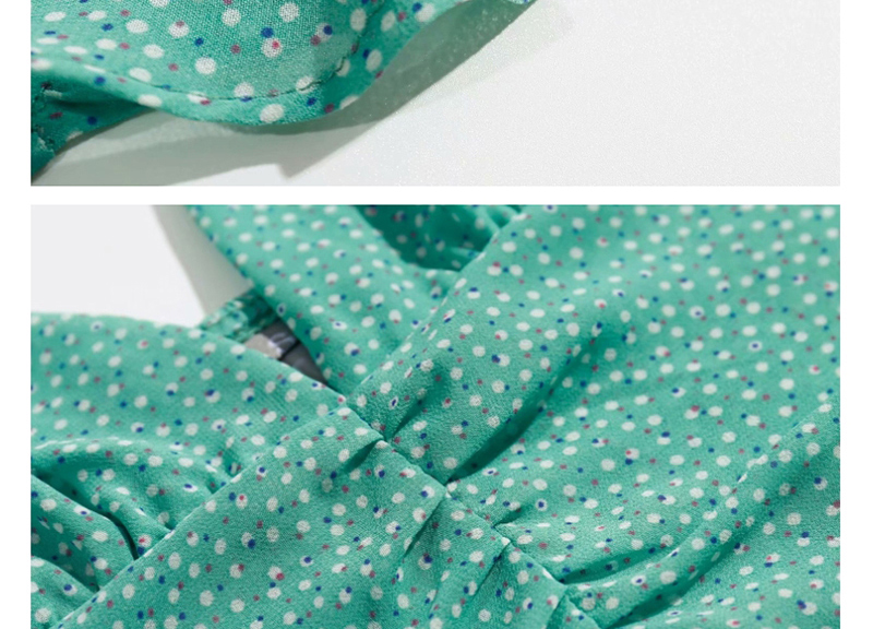 Fashion Green Flower Print Camisole V-neck Vest,Tank Tops & Camis