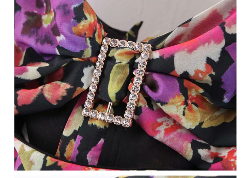 Fashion Color Short-sleeved Shirt With Diamonds And Square Sleeves,Blouses
