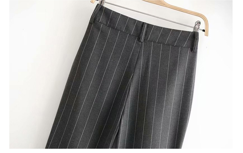 Fashion Gray Striped Suit Pants,Pants