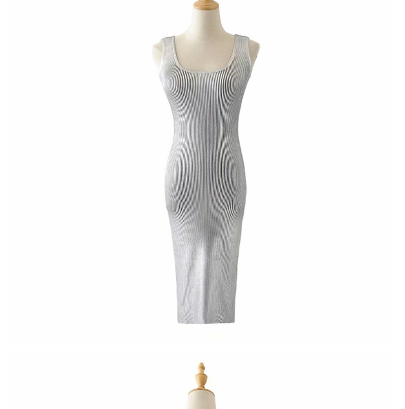 Fashion Golden Knit Bronzing Camisole Dress,Long Dress
