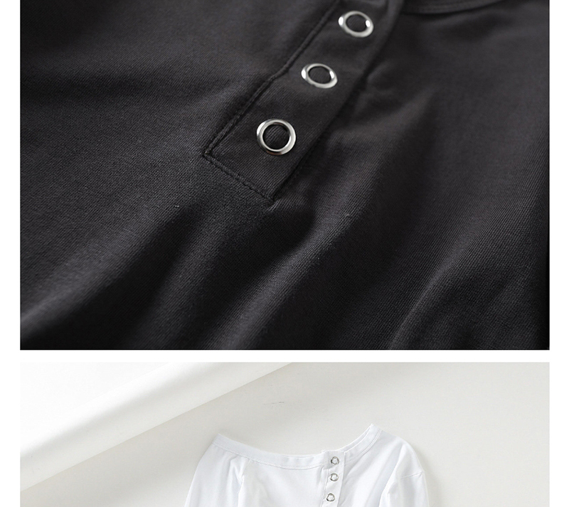 Fashion Black Unisex Shoulder Long Sleeve T-shirt,Hair Crown