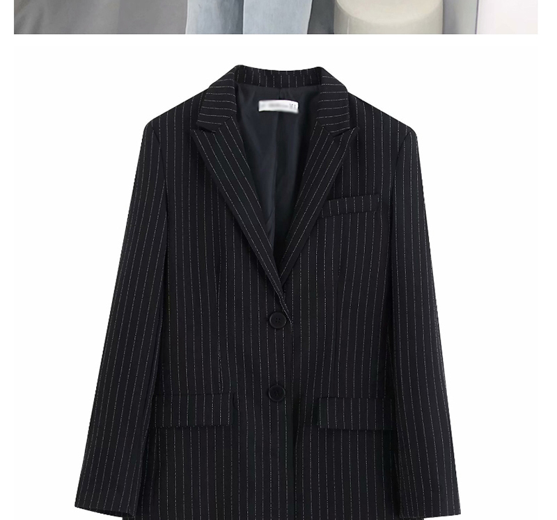 Fashion Black Striped Suit,Coat-Jacket
