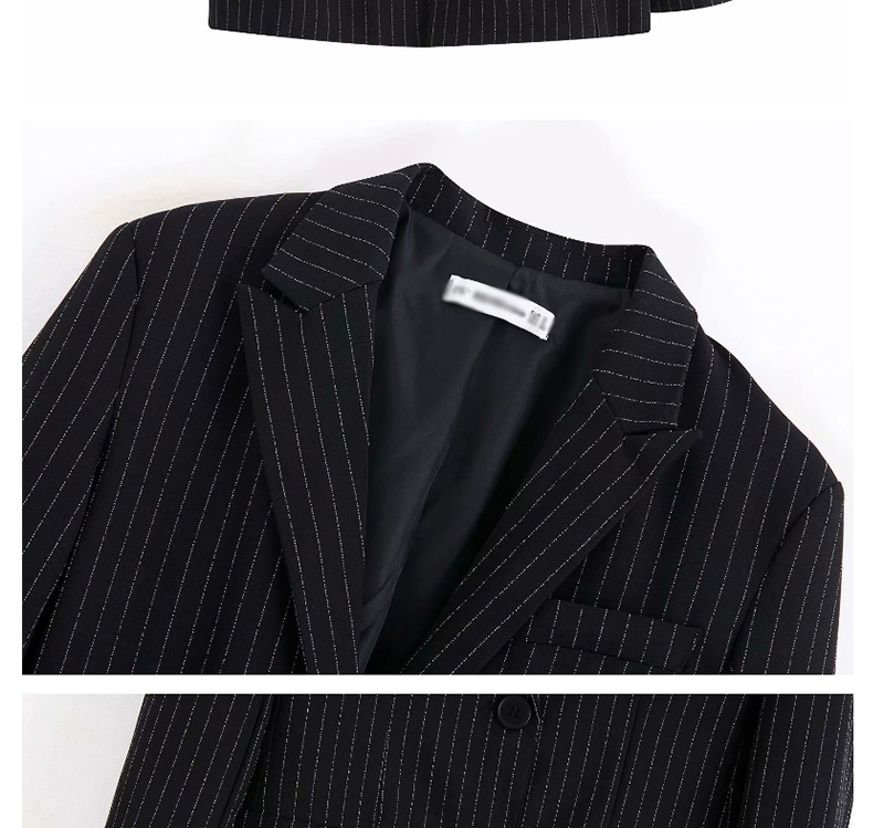 Fashion Black Striped Suit,Coat-Jacket