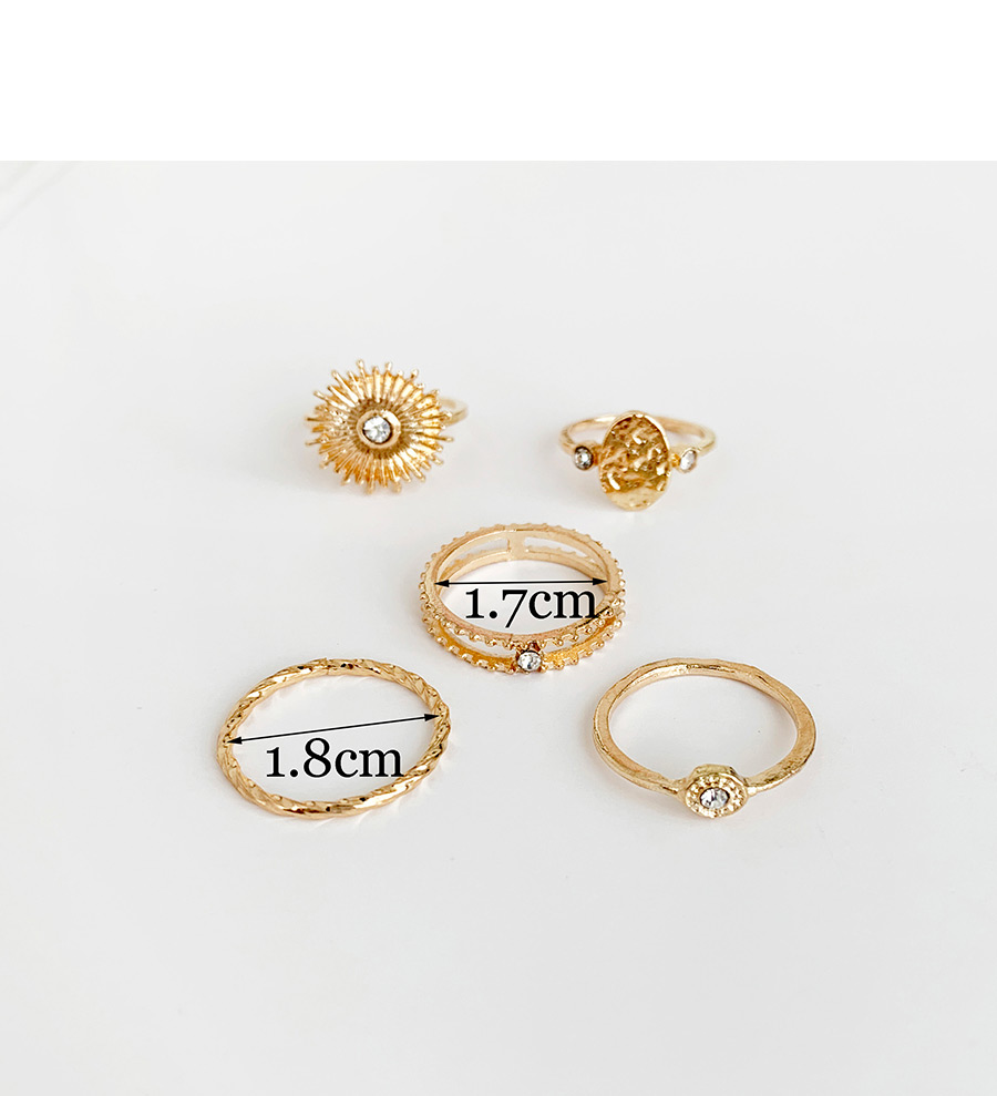 Fashion Golden Alloy Sun Ring Set,Rings Set