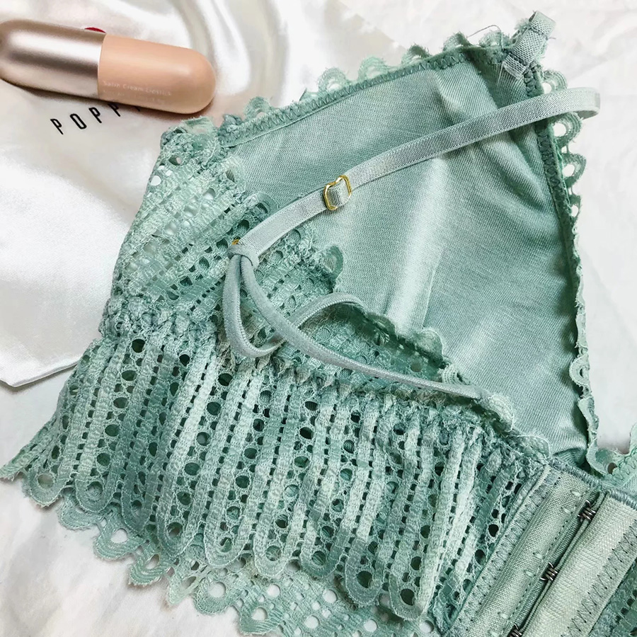 Fashion Green Lace Stitching Cutout Lingerie,SLEEPWEAR & UNDERWEAR