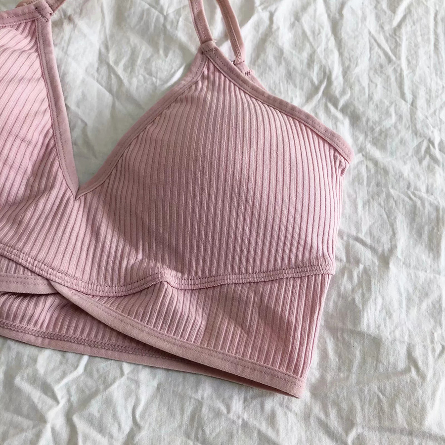 Fashion Pink Stitched Geometric Back Lingerie,SLEEPWEAR & UNDERWEAR